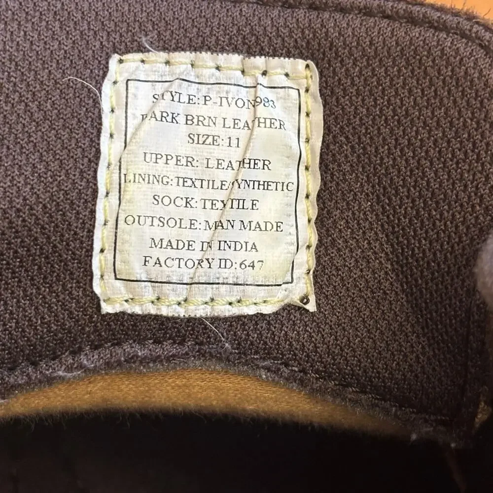 Steve Madden Hestonn Men's US 11 Brown Leather Chukka Boots